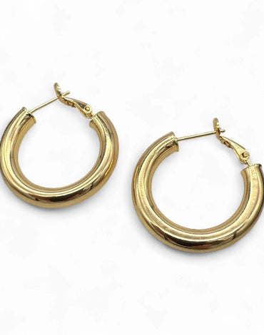 Medium Hoop 30mm Rolled Gold Filled