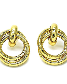 Rolled Gold Filled Stud Earring, Chunky Design