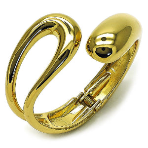 Gold Individual Bangle 45mm, Gold Filled eardrop Design