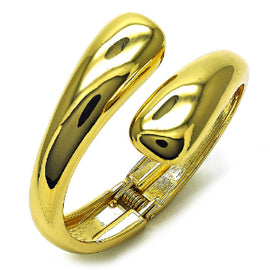 Gold Filled 30mm Teardrop Design Bangle Bracelet