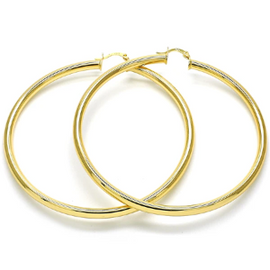 Gold layered large hoops