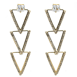 Gold layered dangle earring