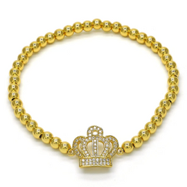 Gold Tone Crown Bracelet