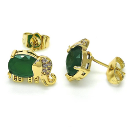Gold layered leverback earring