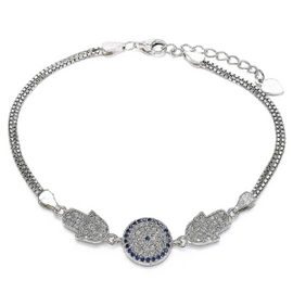 Sterling Silver Hand of God Bracelet