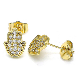 Hand of God Design Stud Earring