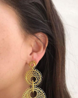 Designers Gold Crochet Earrings