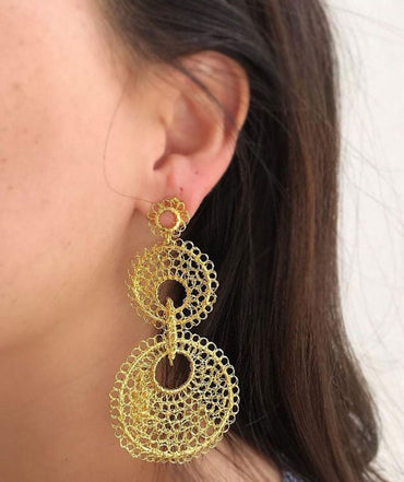 Designers Gold Crochet Earrings