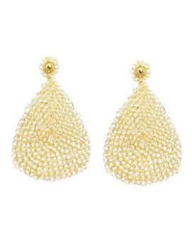 Classic Gold Crochet Teardrop