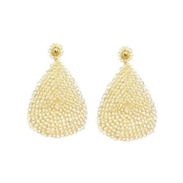 Classic Gold Crochet Teardrop