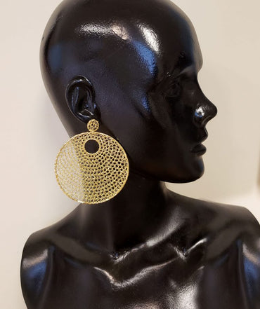 Hand-Made Crochet Mandala Earrings