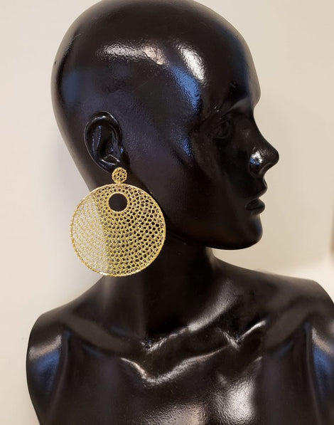 Hand-Made Crochet Mandala Earrings