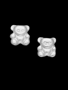 Surgical Stainless Steel Teddy Bear Design Stud Earring