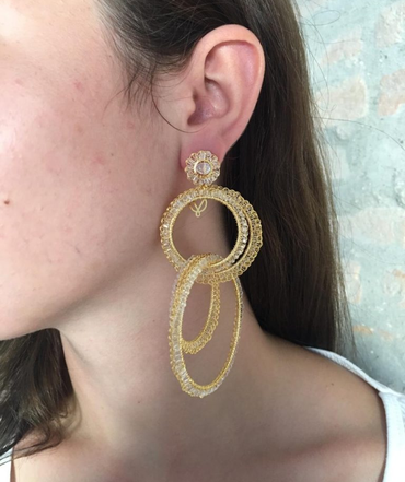 Handmade Crochet Multi Links Earrings